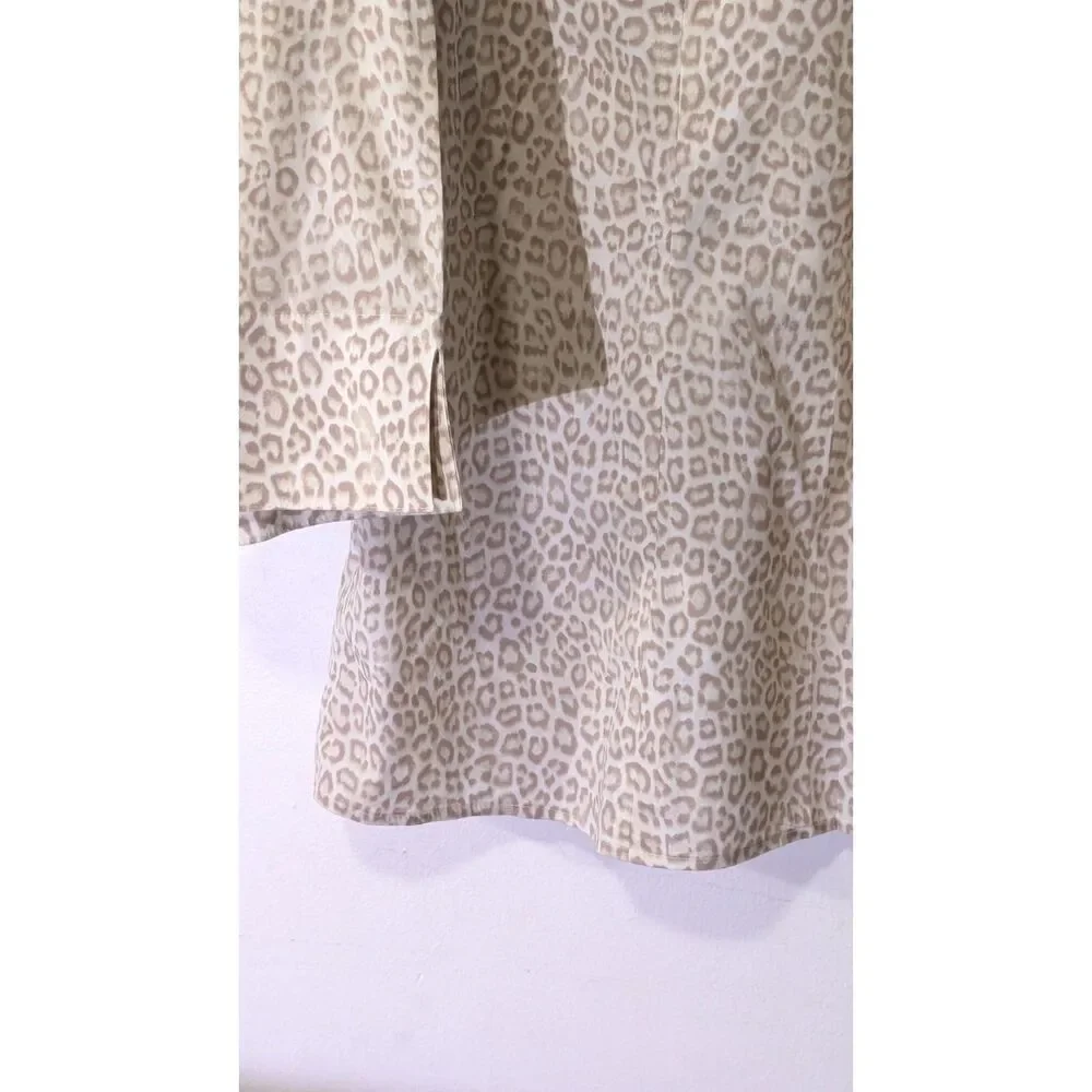 Chico's leopard print no iron collared button up XL - Picture 8 of 8